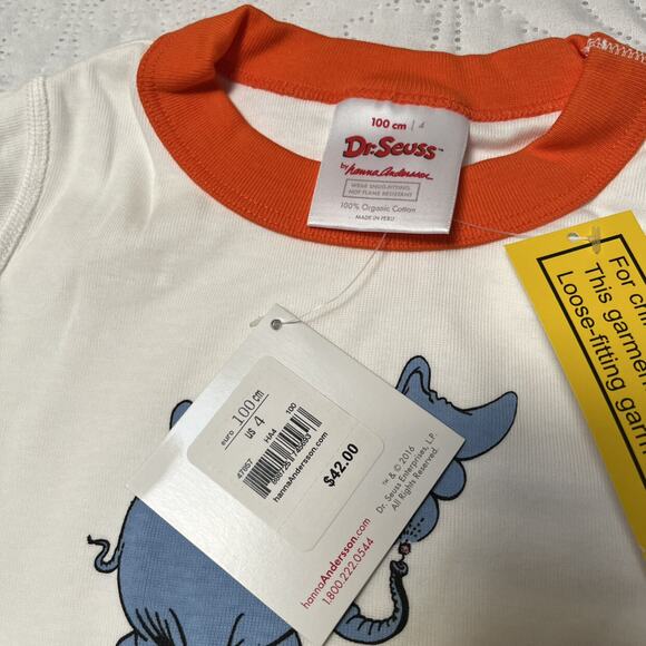 NWT Hanna Andersson Dr Seuss Horton PJ Set Size 4 - Picture 4 of 5